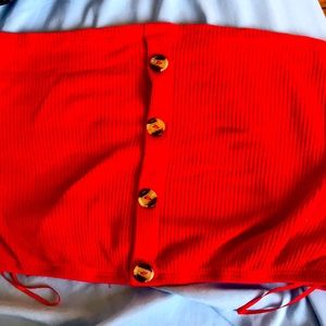 Red tank top with buttons